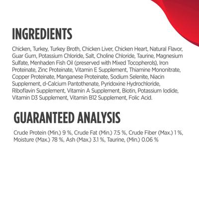 Nulo, Split Cup Patés Chicken & Turkey, Pollo + Pavo, Sin Granos, Gatos y Gatitos, 75 g × 10 twin-packs