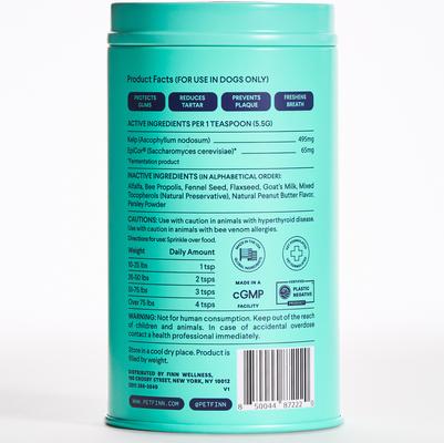 Plaque Patrol Dental Powder for Dogs, 6-oz tin