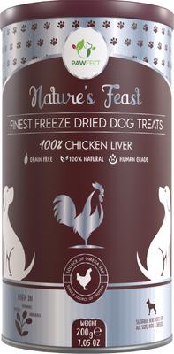 Nature's Feast Chicken Liver Grain-Free All Natural Freeze-Dried Dog Training Treat, 7-oz canister