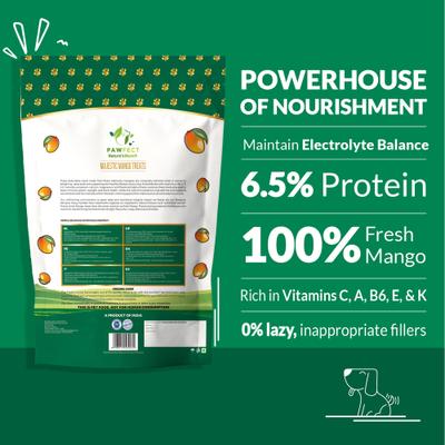 Premio vegano natural para entrenamiento de perros Nature's Munch de mango liofilizado, bolsa de 1.41 oz