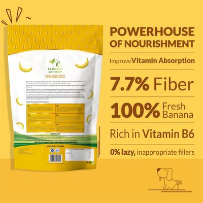 Nature's Munch Freeze-Dried Banana All Natural Vegan Dog Training Treat, 1.94-oz bag