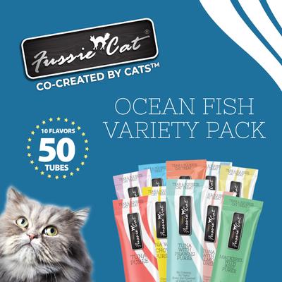 Tuna 10 Flavors Variety Lickable Cat Treats, 0.5-oz tube, 50 count