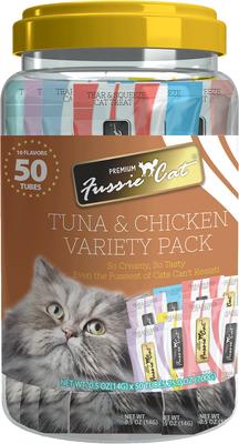 Tuna & Chicken 10 Flavors Variety Lickable Cat Treats, 0.5-oz tube, 50 count