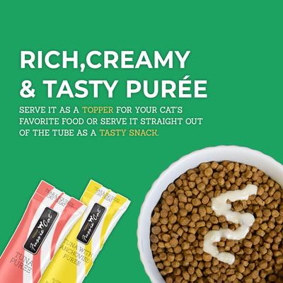 Premios para lamer de atún para gatos, 5 sabores variados, tubo de 0.5 oz, 50 unidades