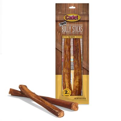Extra-Thick Bully Sticks Dog Chews, Large, 2 count