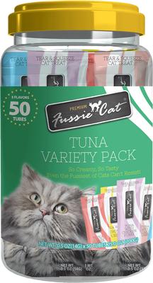 Tuna 5 Flavors Variety Lickable Cat Treats, 0.5-oz tube, 50 count