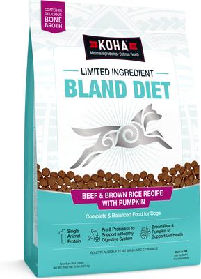 Limited Ingredient Bland Diet Sensitive Stomach Chicken & Brown Rice with Pumpkin Dry Food Dog Food, 20-lb bag