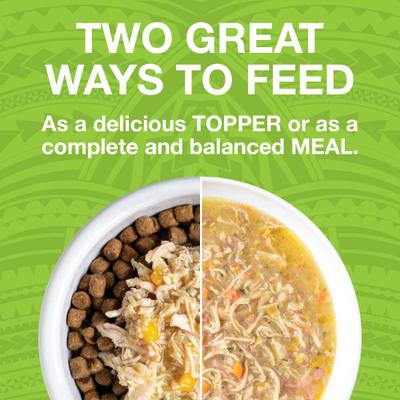 Pure Shreds Chicken & Duck Entree Alimento húmedo para perros con alto contenido proteico, lata de 12.5 oz, caja de 12