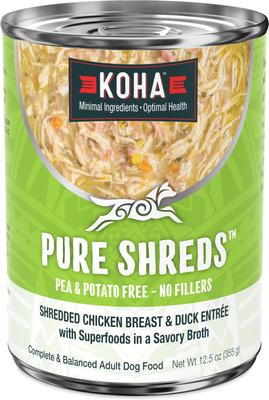 Pure Shreds Chicken Entree High Protein Wet Dog Food, 12.5-oz can, case of 12