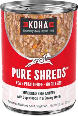 Pure Shreds Chicken Entree High Protein Wet Dog Food, 12.5-oz can, case of 12