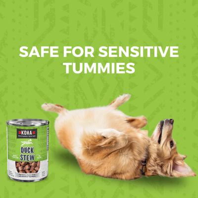 Alimento húmedo para perros Duck Stew de alto contenido proteico con ingredientes limitados, lata de 12.7 oz, caja de 12