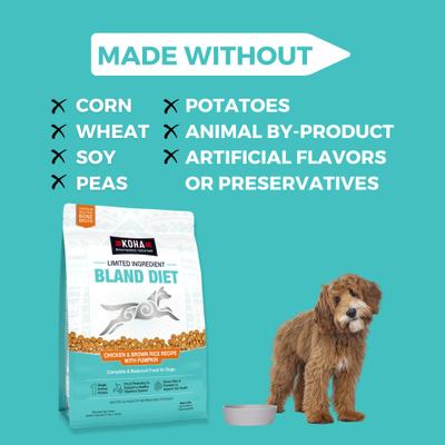Limited Ingredient Bland Diet Sensitive Stomach Chicken & Brown Rice with Pumpkin Dry Food Dog Food, 20-lb bag