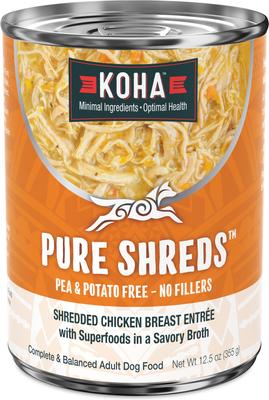 Pure Shreds Chicken Entree High Protein Wet Dog Food, 12.5-oz can, case of 12