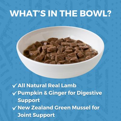 Alimento húmedo para perros Lamb Stew de alto contenido proteico con ingredientes limitados, lata de 12.7 oz, caja de 12