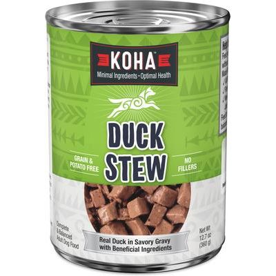 Alimento húmedo para perros Duck Stew de alto contenido proteico con ingredientes limitados, lata de 12.7 oz, caja de 12