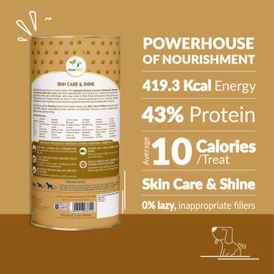 Nature's Munch Freeze-Dried Functional Skin Care & Shine Cheese Dog Treat, 2.65-oz canister