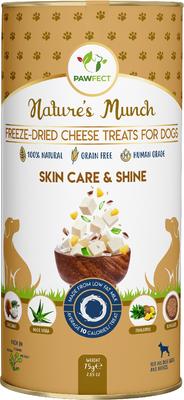 Nature's Munch Freeze-Dried Functional Skin Care & Shine Cheese Dog Treat, 2.65-oz canister