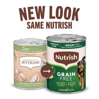 Grain-Free Real Chicken & Apple Recipe Premium Pate Wet Dog Food, 13-oz can, case of 12 (Rachael Ray)