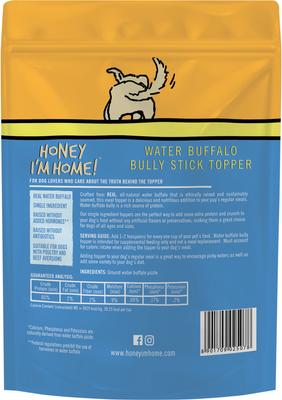 ¡Aderezo para comida para perros Barkin' Bully de búfalo de agua natural, bolsa de 38 g!
