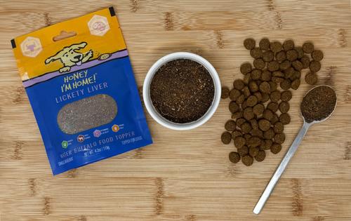 ! Lickity Liver Natural Water Buffalo Dog Meal Topper, 4.23-oz bag
