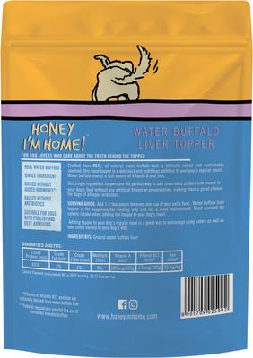 ! Lickity Liver Natural Water Buffalo Dog Meal Topper, 4.23-oz bag