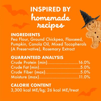 Crunchy Wheat-Free Pumpkin Flavored Halloween Dog Treats, 14-oz box