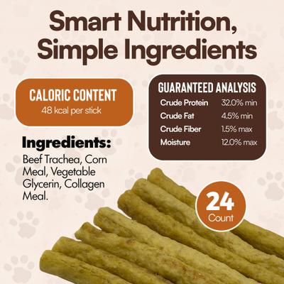 6-in Vital Chondroitin Packed Soft & Chewy Superfood Sticks Dog Treat, 24 count