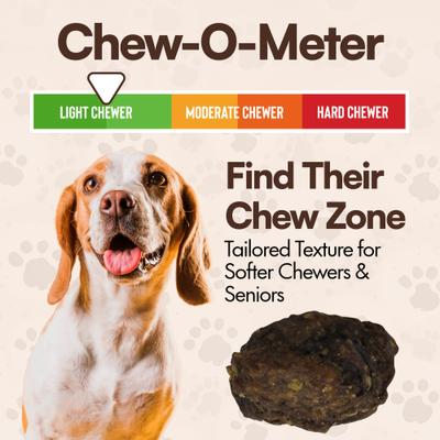 Bully Stick Burger Soft & Chewy Beef Dog Chew Treat, 6 count