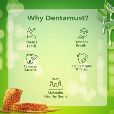 Dentamust Himalayan Cheese Chews Medium All Natural High-Protein Grain-Free with Aloe Vera Green Tea Extract Honey Fennel & Sesame Seeds Dental Dog Treats, 3 count
