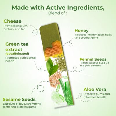 Dentamust Himalayan Cheese Chews Medium All Natural High-Protein Grain-Free with Aloe Vera Green Tea Extract Honey Fennel & Sesame Seeds Dental Dog Treats, 3 count