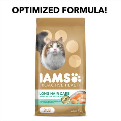 Proactive Health Long Hair Care with Real Chicken & Salmon Adult Dry Cat Food, 3-lb bag
