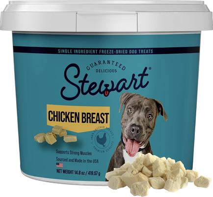 Chicken Breast Single Ingredient Freeze-Dried Dog Treats, 14.8-oz tub