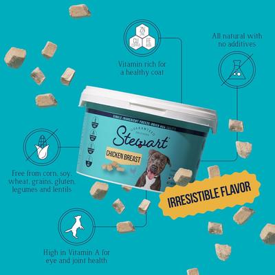 Chicken Breast Single Ingredient Freeze-Dried Dog Treats, 14.8-oz tub