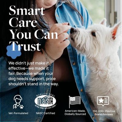 Pork Flavor Soft Chew Eye Health Supplement for Dogs, 60 count