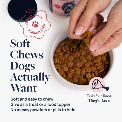 Pork Flavor Soft Chew Hip & Joint Supplement for Dogs, 60 count