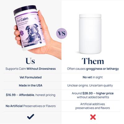 Pork Flavor Soft Chew Pet Calm Supplement for Dogs, 60 count