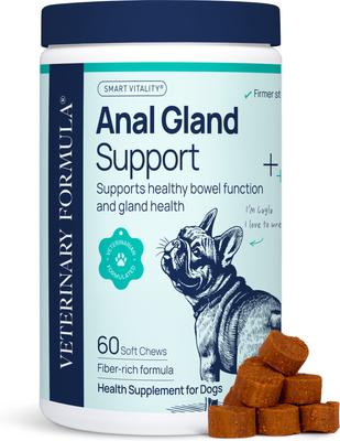 Pork Flavor Soft Chew Anal Gland Support Supplement for Dogs, 60 count