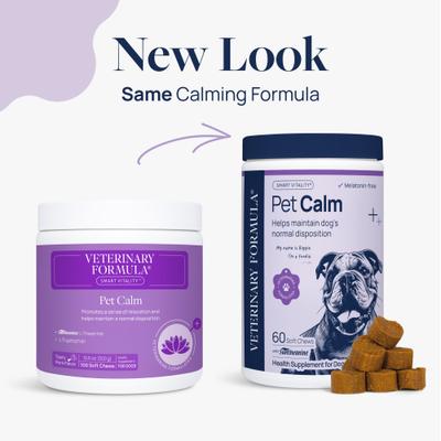 Pork Flavor Soft Chew Pet Calm Supplement for Dogs, 60 count