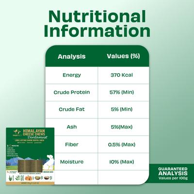 Dentamust Himalayan Cheese Chews Medium All Natural High-Protein Grain-Free with Aloe Vera Green Tea Extract Honey Fennel & Sesame Seeds Dental Dog Treats, 3 count