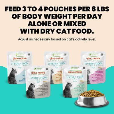 Hydration Help HQS Goat Milk Wet Cat Food Topping, 1.77-oz pouch, case of 12