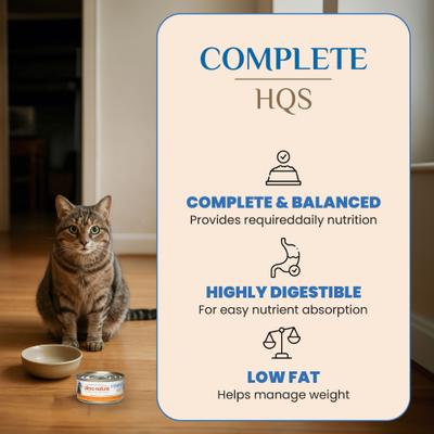 HQS Complete Chicken with Turkey Grain-Free Canned Cat Food, 2.47-oz, case of 12