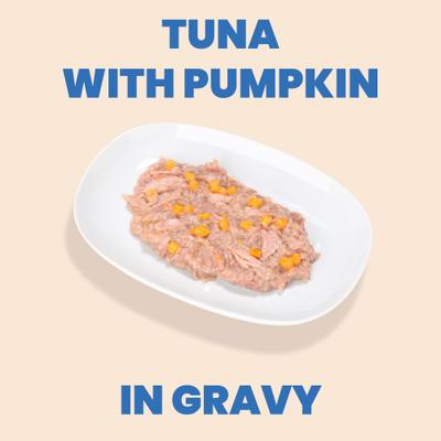 HQS Complete Tuna Recipe with Pumpkin in gravy Cat Wet Food, 9.87-oz can, case of 12