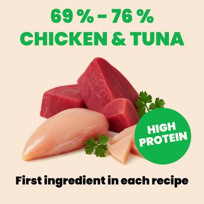 HQS Natural Rotational Diet Chicken & Tuna Selections Variety Pack Wet Cat Food, 5.29-oz can, case of 6