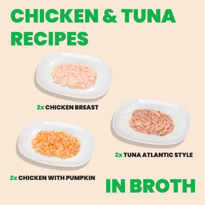 HQS Natural Rotational Diet Chicken & Tuna Selections Variety Pack Wet Cat Food, 5.29-oz can, case of 6