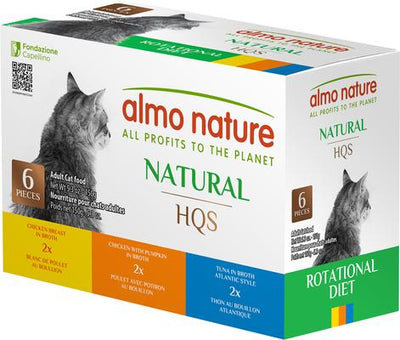HQS Natural Rotational Diet Chicken & Tuna Selections Variety Pack Wet Cat Food, 5.29-oz can, case of 6