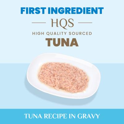 HQS Supportive Formulas Indoor Formula Flaked Tuna Recipe in Gravy Wet Cat Food, 1.77-oz can, case of 6