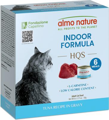 HQS Supportive Formulas Indoor Formula Flaked Tuna Recipe in Gravy Wet Cat Food, 1.77-oz can, case of 6
