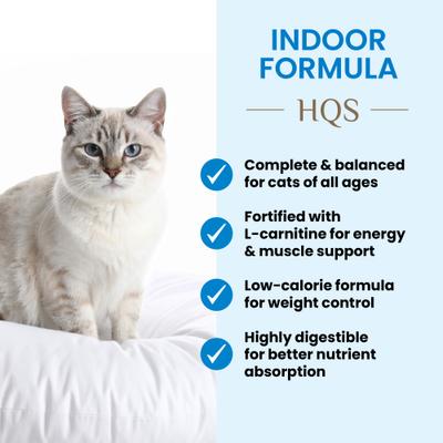 HQS Supportive Formulas Indoor Formula Shredded Chicken Recipe in Gravy Wet Cat Food, 1.77-oz can, case of 6