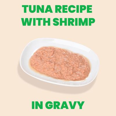 HQS Paté Tuna Recipe with Shrimps in Gravy Grain-Free Pate Wet Canned Cat Food, 2.47-oz can, case of 24