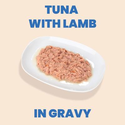HQS Complete Tuna Recipe with Lamb in Gravy Wet Cat Food, 2.47-oz can, case of 12